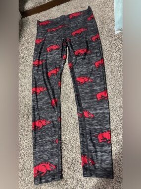 Arkansas Razorbacks - 2 pairs - Mediums - 1 pair of leggings, 1 pair of capris